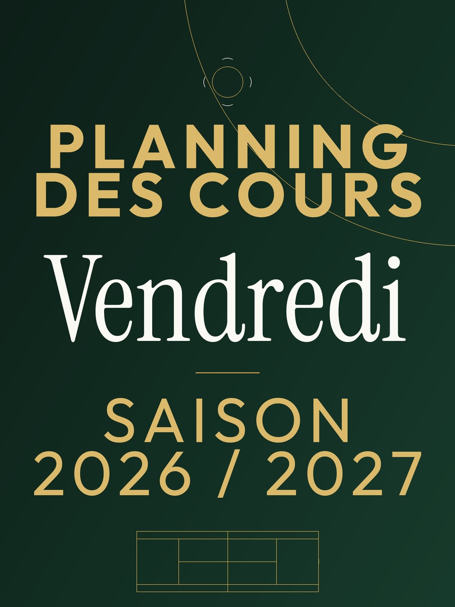 Planning du vendredi